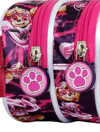 Trousse Double 3D - La Pat' Patrouille Mighty - Rose - Taille Unique