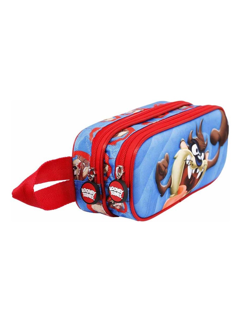 Trousse Double 3D - Looney Tunes Taz Tasmanian - Bleu - Taille Unique Bleu - Kiabi