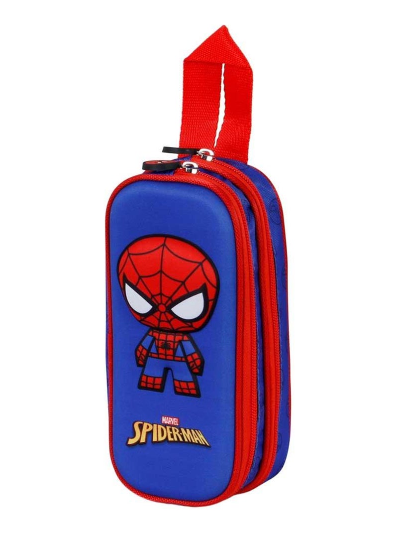 Trousse Double 3D - Marvel Spiderman Bobblehead - Bleu - Taille Unique Bleu - Kiabi
