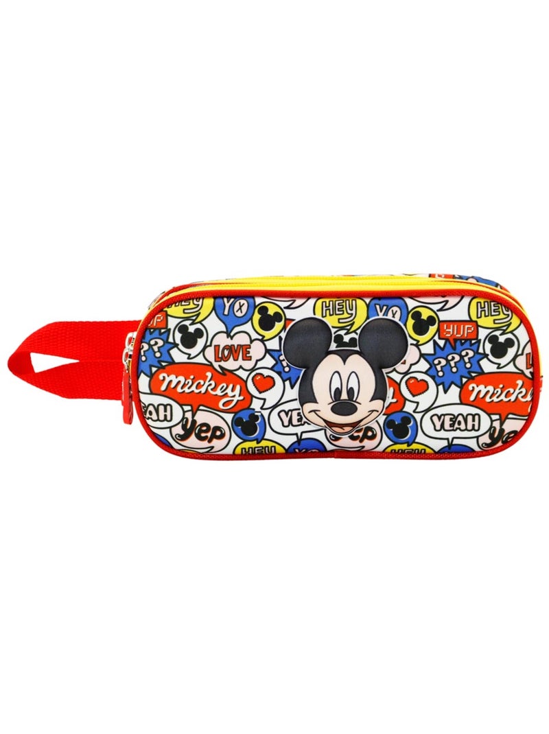 Trousse Double 3D - Mickey Mouse Yeah Rouge - Kiabi