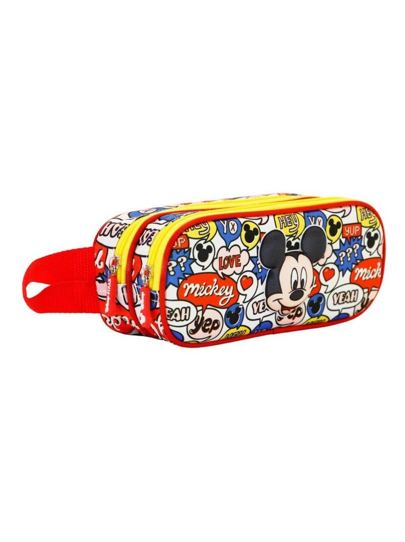 Trousse Double 3D - Mickey Mouse Yeah Rouge - Kiabi