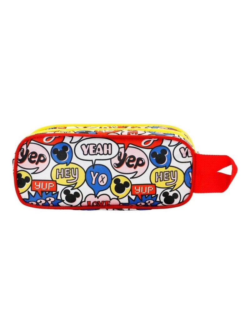 Trousse Double 3D - Mickey Mouse Yeah Rouge - Kiabi