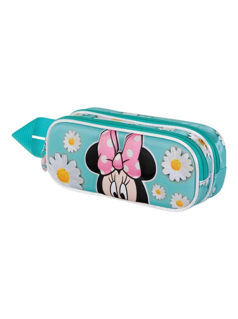 Trousse Double 3D - Minnie Mouse Spring Bleu - Kiabi