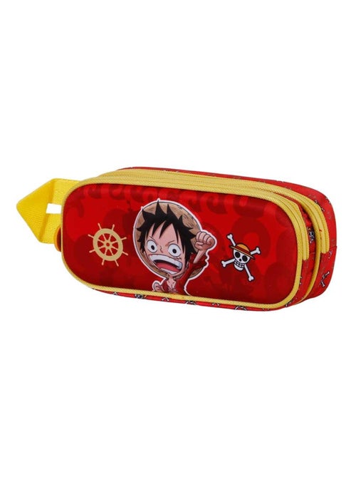 Trousse Double 3D - One Piece Luffy - Rouge - Taille Unique - Kiabi