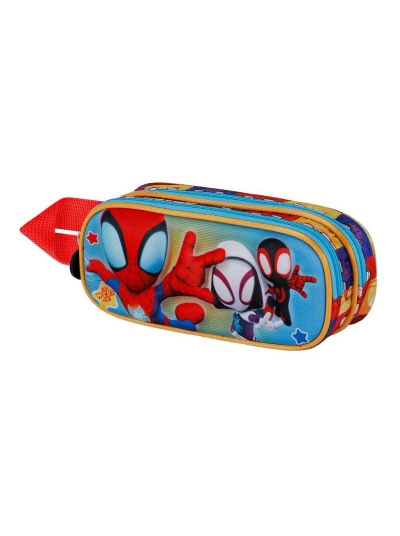 Trousse Double 3D - Spiderman Three - Bleu - Taille Unique Bleu - Kiabi