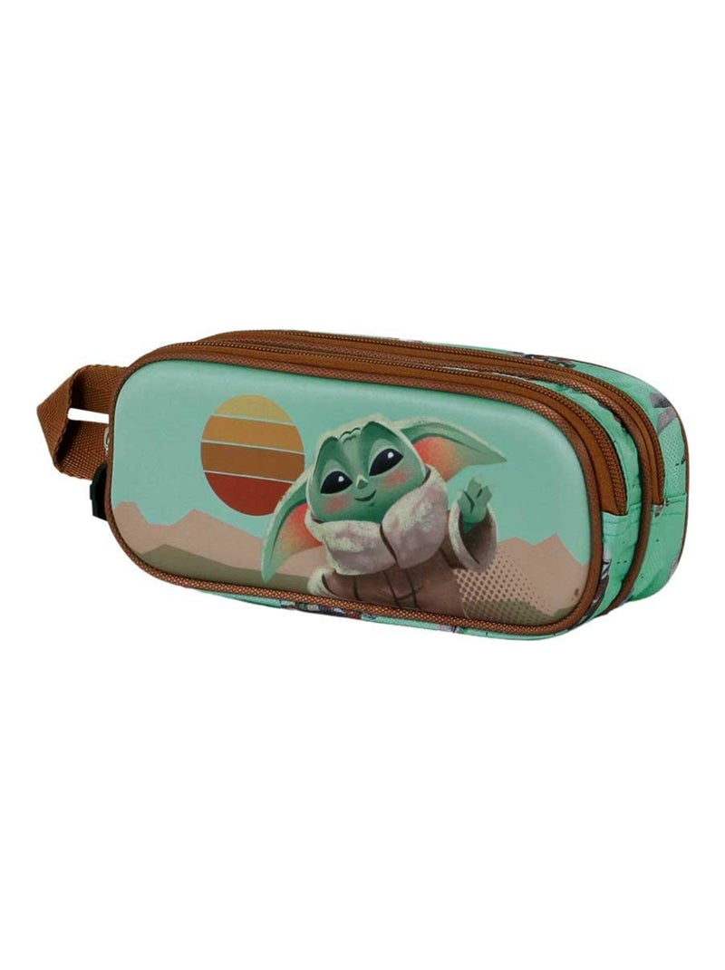 Trousse Scolaire Star Wars The Mandalorian - 23x10x5 Cm - Motif Grogu (Baby Yoda) - Polyester Trousse De Rangement Trousse Scolaire Star Wars The Mandalorian - 23x10x5 Cm - Motif Grogu (Baby Yoda) - Polyester Trousse De Rangement