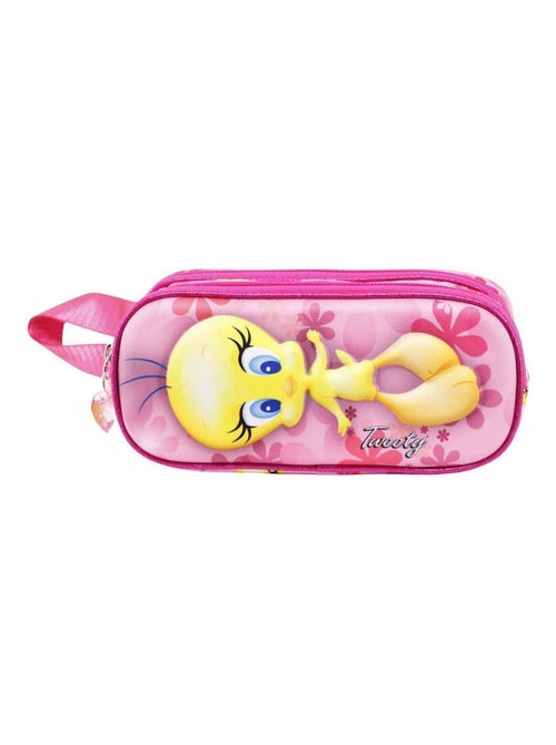 Trousse Double 3D - Tweety / Titi Pink Flowers - Kiabi