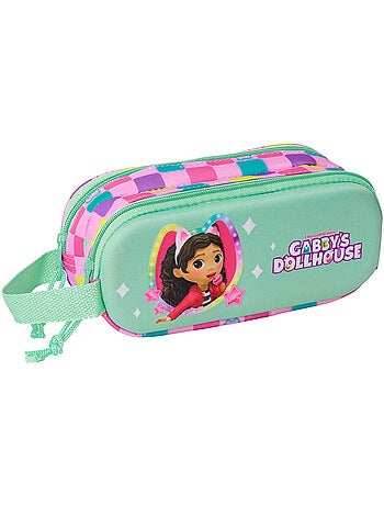 Trousse double 3D motif glace en tissu Gabby et la maison magique