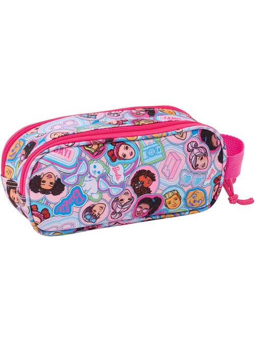 Trousse double Barbie 3D à 2 compartiments zippés avec anse - Kiabi Trousse double Barbie 3D à 2 compartiments zippés avec anse - Kiabi