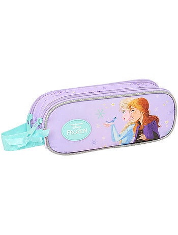 Trousse double compartiment en matériaux recyclés imprimé Frozen Safta