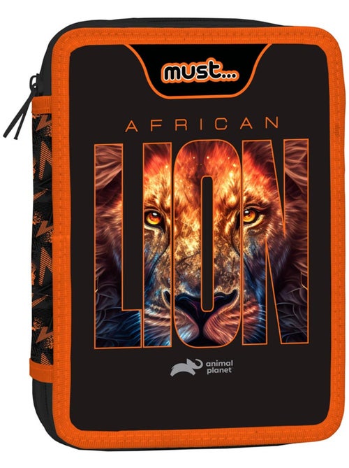 Trousse double compartiment en tissu imprimé Animal Planet Diakakis - Kiabi