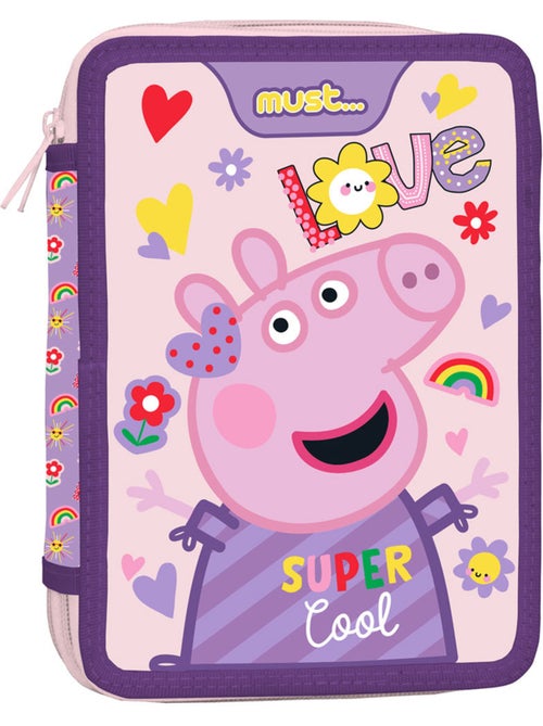 Trousse double compartiment imprimé tissu Peppa Pig Super Cool - Kiabi