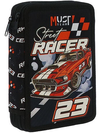 Trousse double compartiment rembourrée imprimé Street Racer Must