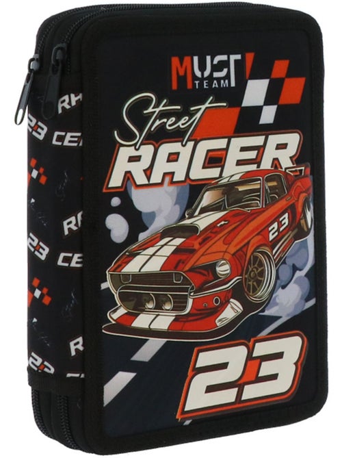 Trousse double compartiment rembourrée imprimé Street Racer Must - Kiabi