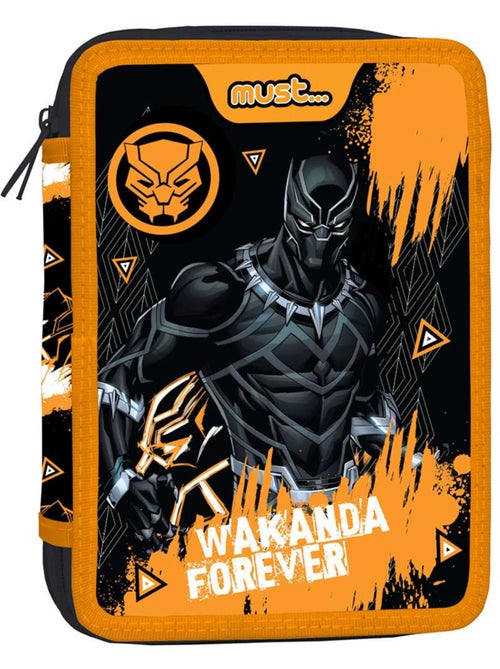 Trousse double compartiment remplie Must tissu imprimé Avengers Black Panther - Kiabi