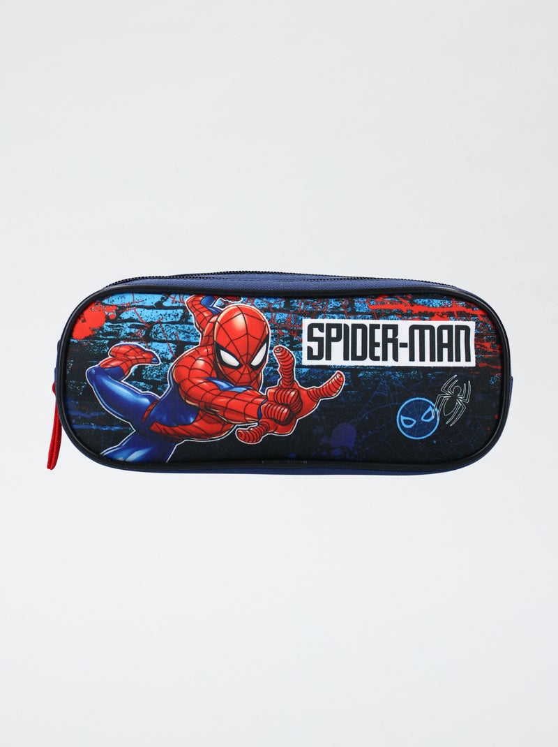 Trousse double compartiment 'Spider-man' Bleu - Kiabi