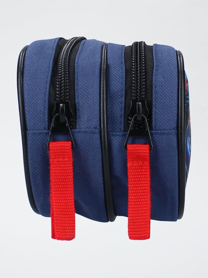 Trousse double compartiment 'Spider-man' Bleu - Kiabi