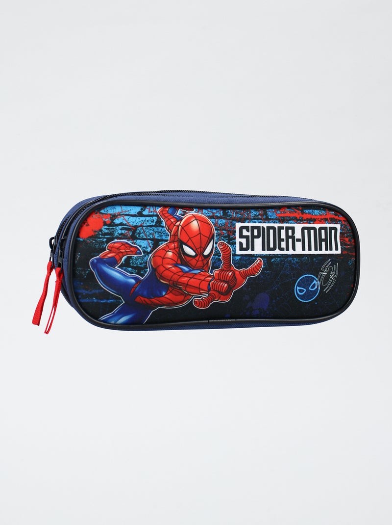 Trousse double compartiment 'Spider-man' Bleu - Kiabi