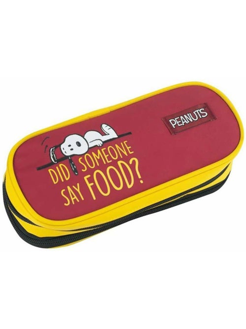 Trousse double compartiment tissu Snoopy Peanuts 23 CM - Kiabi