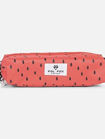 Trousse double fille POL FOX Tutti Frutti corail