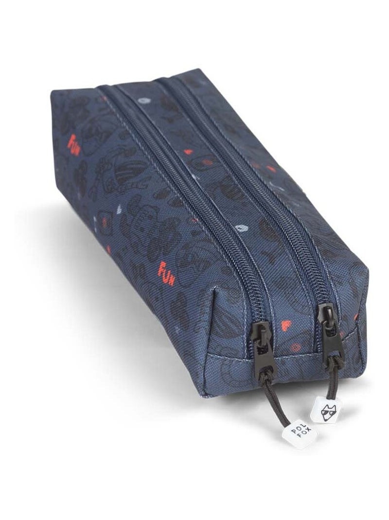 Trousse double garçon POL FOX Robot marine Bleu gris - Kiabi