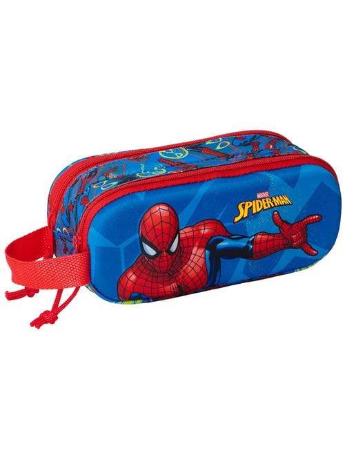 Trousse double Safta Spider-Man 3D en polyester - Kiabi