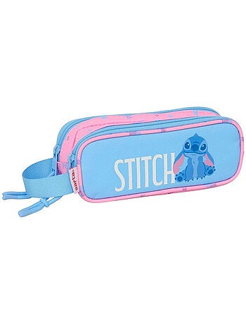 Trousse double Stitch lumineuse avec poignée 21 cm, 2 compartiments Lilo et Stitch