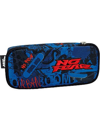 Trousse double textile motif skateboard No Fear