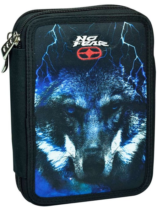 Trousse double zippée loup de la nuit CMP en matériaux résistants - Kiabi