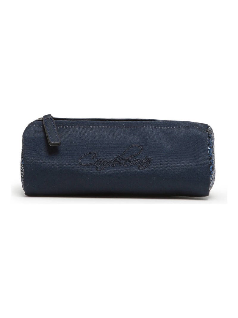 Trousse école 20cm avec 1 compartiment Caméléon Vintage Fantasy Bleu foncé - Kiabi