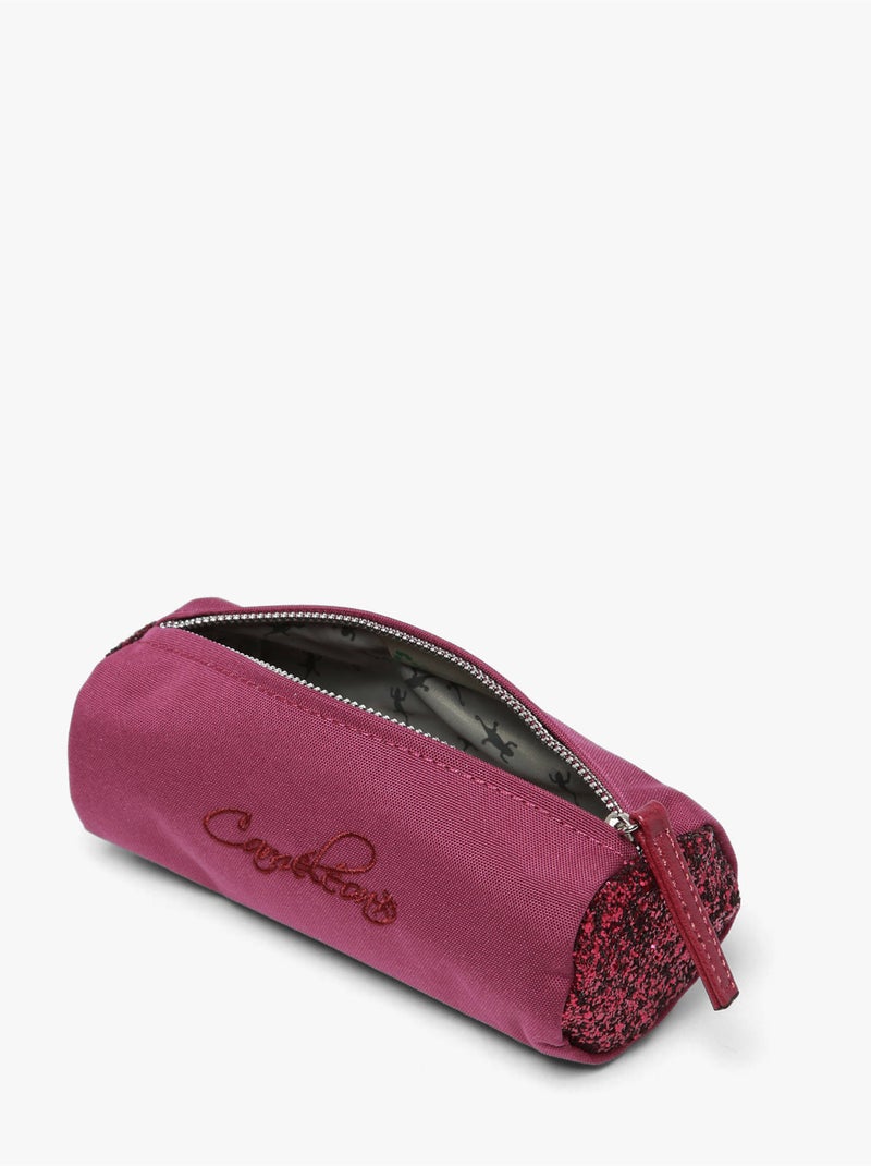 Trousse école 20cm avec 1 compartiment caméléon vintage fantasy Rouge cerise - Kiabi
