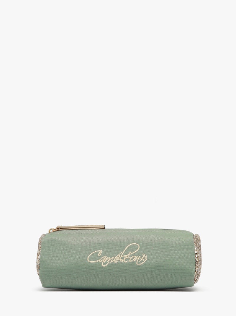 Trousse école 20cm avec 1 compartiment Caméléon Vintage Fantasy Vert pistache - Kiabi