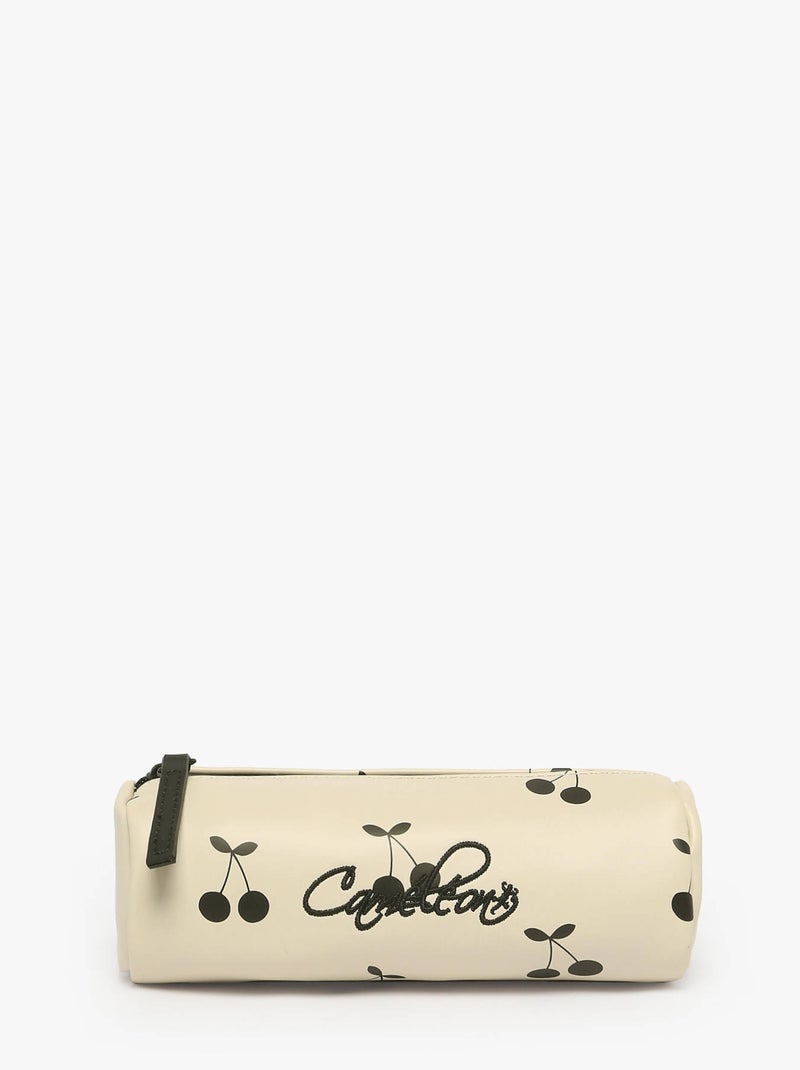 Trousse école 20cm avec 1 compartiment Caméléon Vintage Northn Beige/Noir - Kiabi
