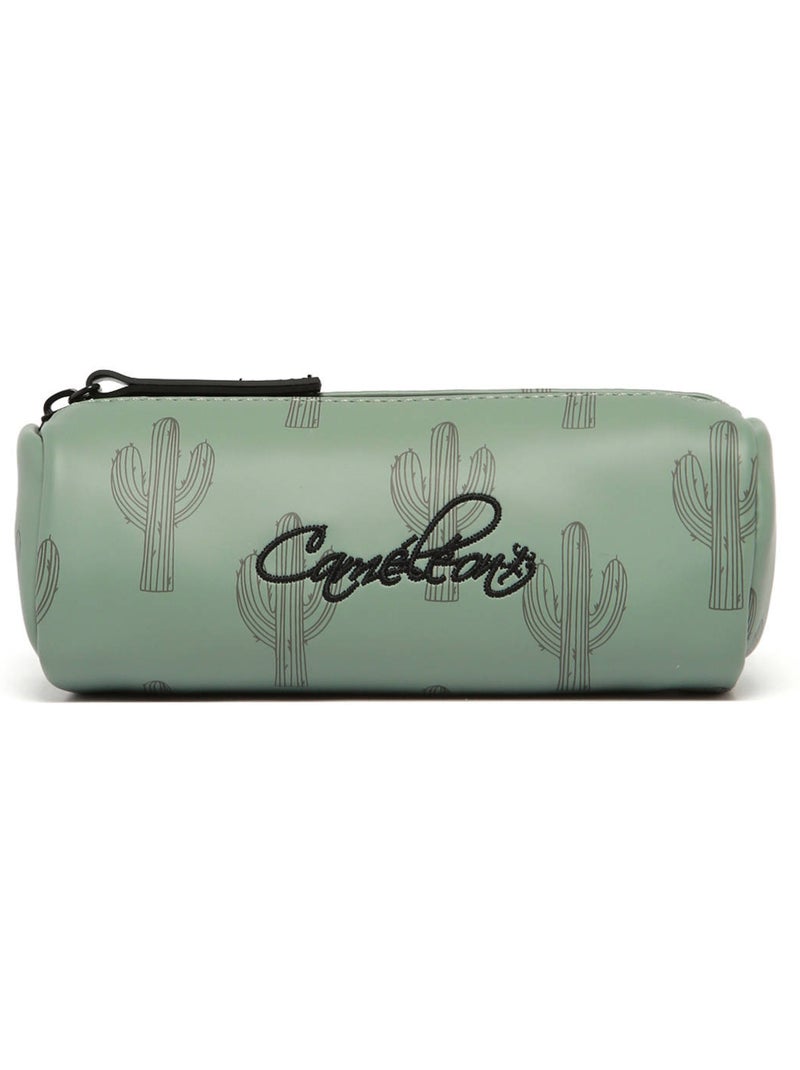 Trousse école 20cm avec 1 compartiment caméléon vintage northn Vert kaki clair - Kiabi