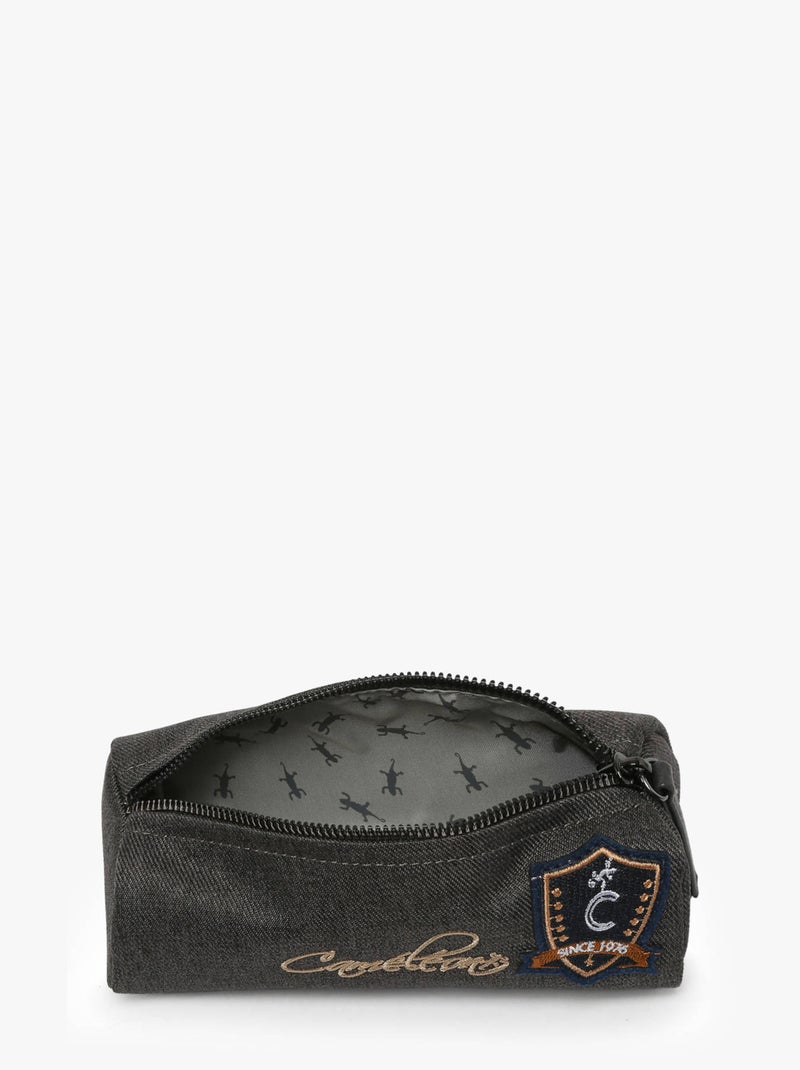 Trousse école 20cm avec 1 compartiment Caméléon Vintage Urban Gris Noir - Kiabi