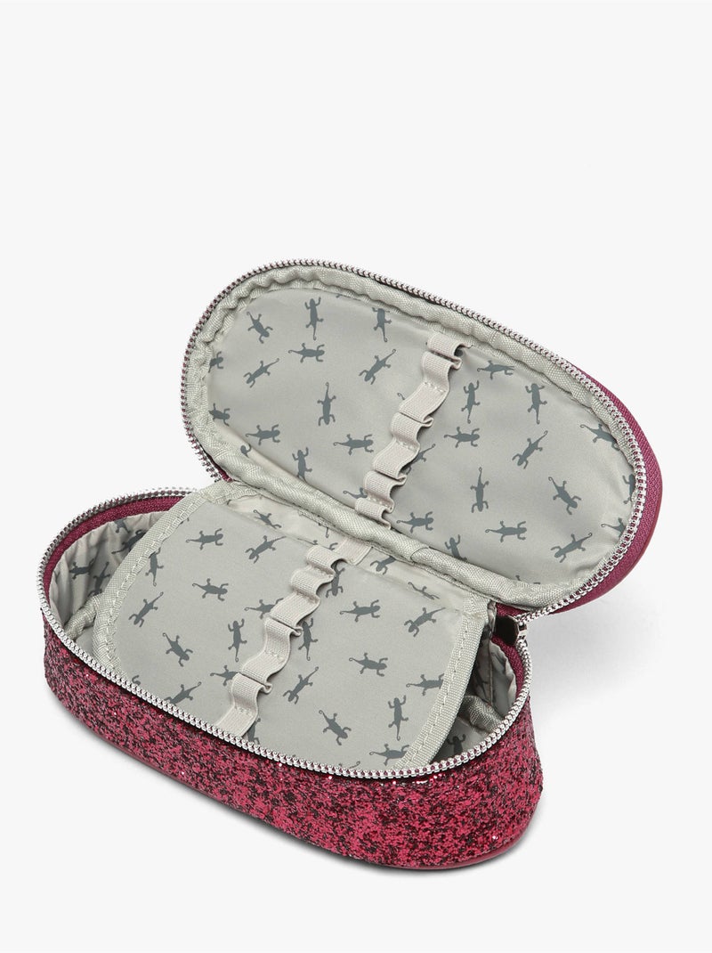 Trousse école 22cm avec 1 compartiment caméléon vintage fantasy Rouge cerise - Kiabi
