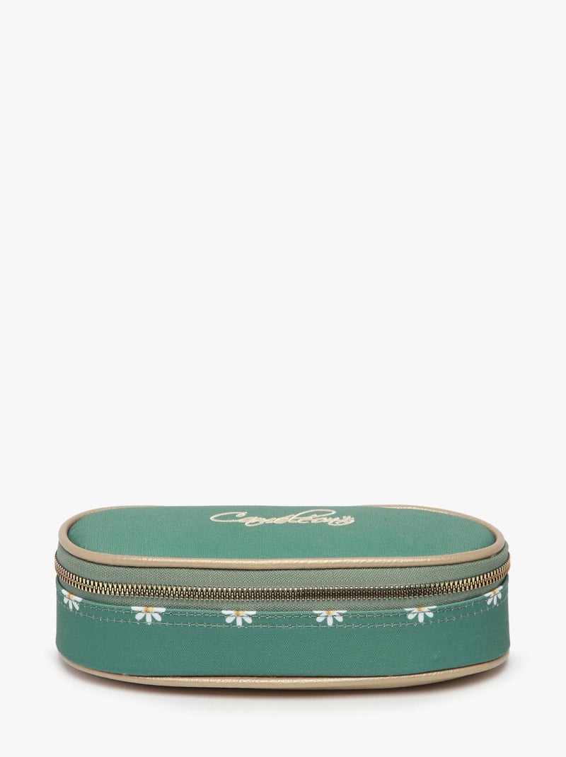 Trousse école 22cm avec 1 compartiment Caméléon Vintage Fantasy Vert Sauge - Kiabi