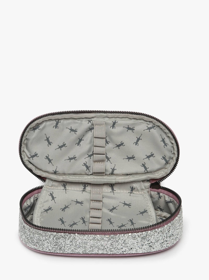 Trousse école 22cm avec 1 compartiment Caméléon Vintage Fantasy Violet clair - Kiabi