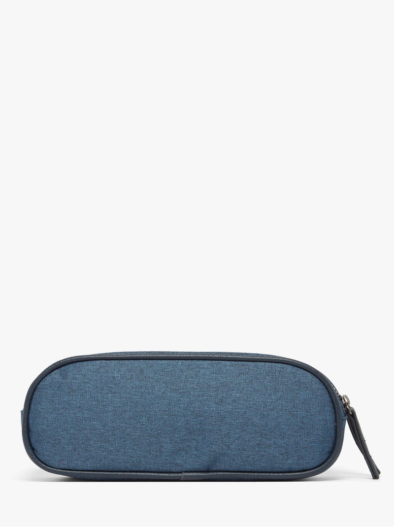 Trousse école 24cm avec 2 compartiments Caméléon Vintage Bleu Noir - Kiabi