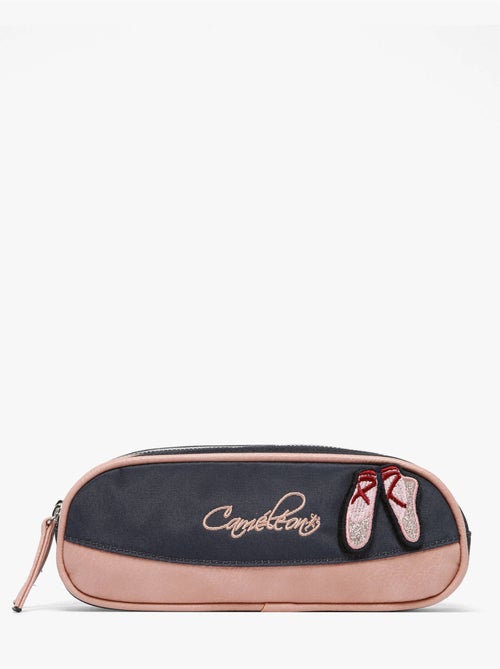 Trousse école 24cm avec 2 compartiments caméléon vintage fantasy - Kiabi