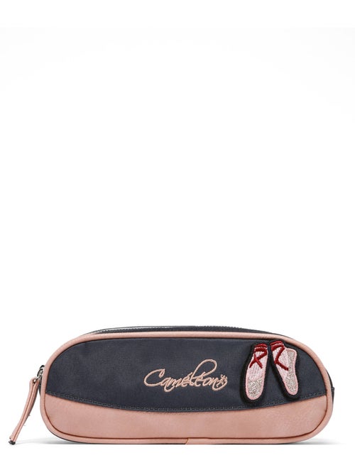 Trousse école 24cm avec 2 compartiments caméléon vintage fantasy - Kiabi