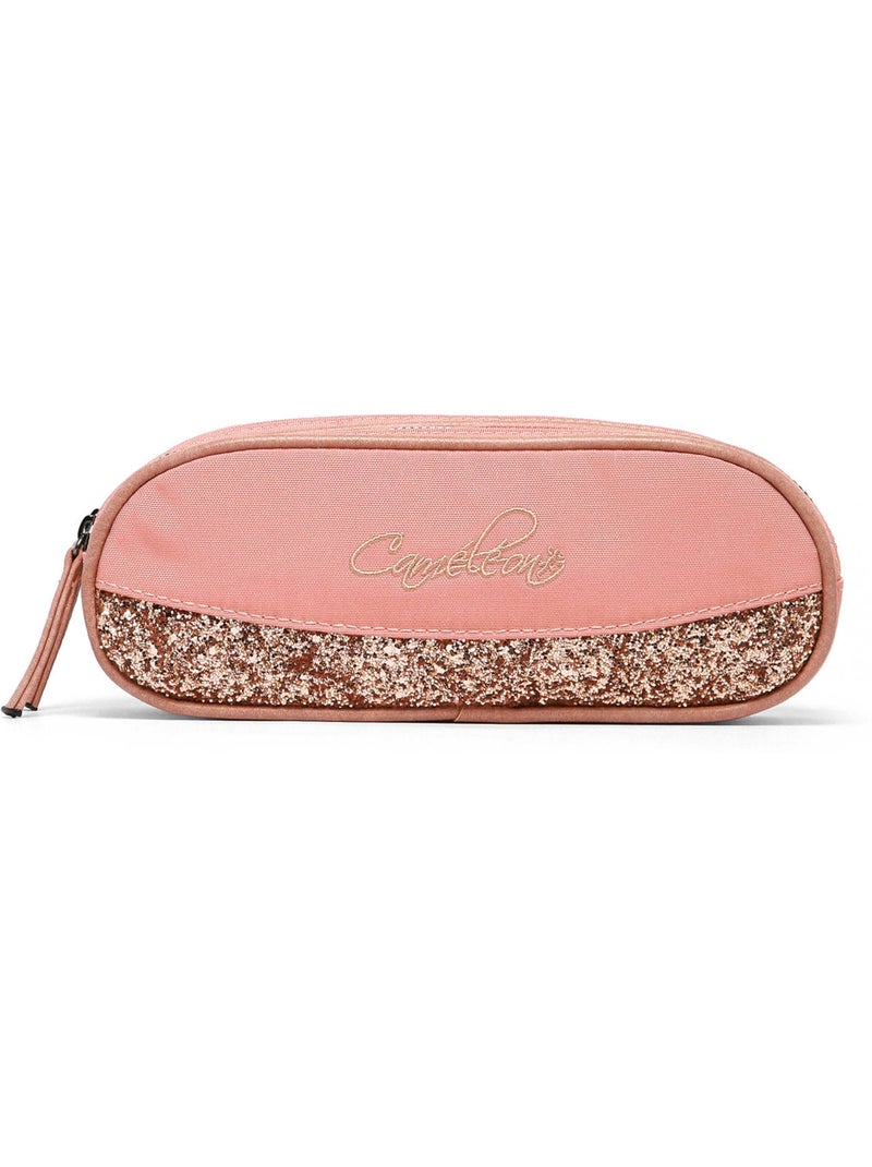 Trousse école 24cm avec 2 compartiments Caméléon Vintage Fantasy Rose bonbon - Kiabi
