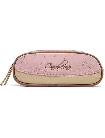 Trousse école 24cm avec 2 compartiments caméléon vintage fantasy