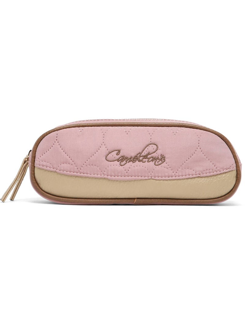 Trousse école 24cm avec 2 compartiments caméléon vintage fantasy Rose/Jaune - Kiabi