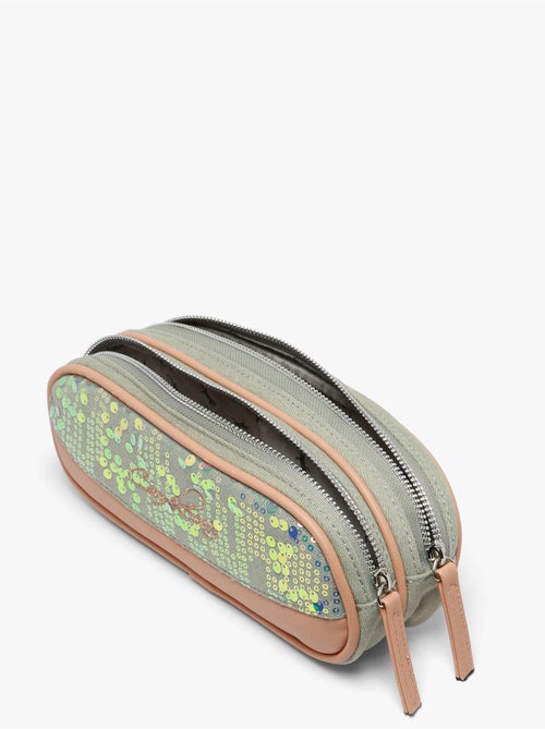 Trousse école 24cm avec 2 compartiments caméléon vintage fantasy - Kiabi