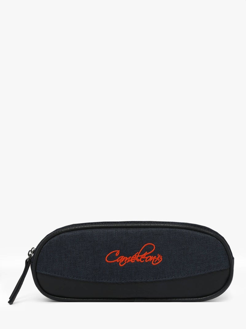 Trousse école 24cm avec 2 compartiments Caméléon Vintage Urban Blanc Orange clair - Kiabi