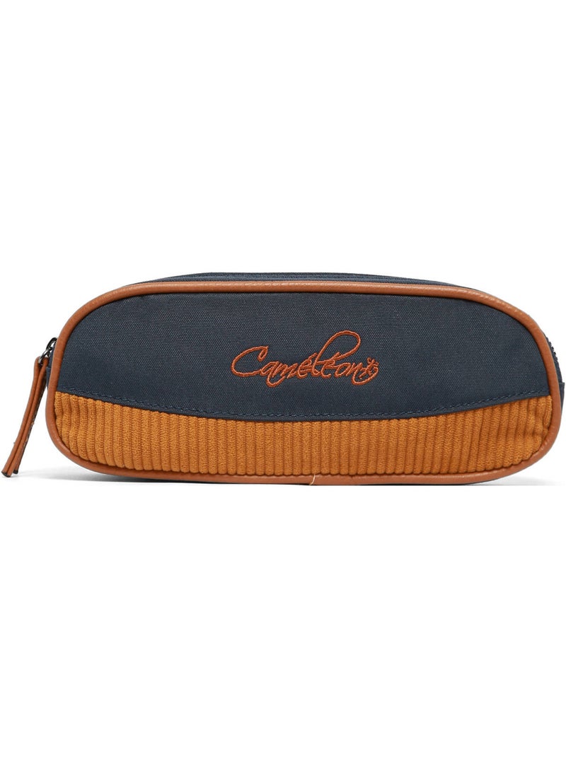 Trousse école 24cm avec 2 compartiments Caméléon Vintage Urban Bleu Marron Bleu - Kiabi