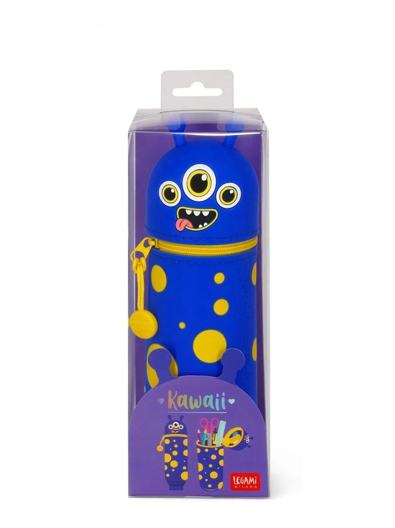 Trousse en Silicone Souple 2-en-1 - Kawaii Bleu - Kiabi