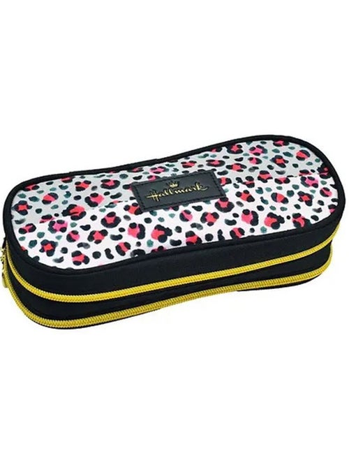Trousse en tissu imprimé léopard double compartiment Hallmark - Kiabi