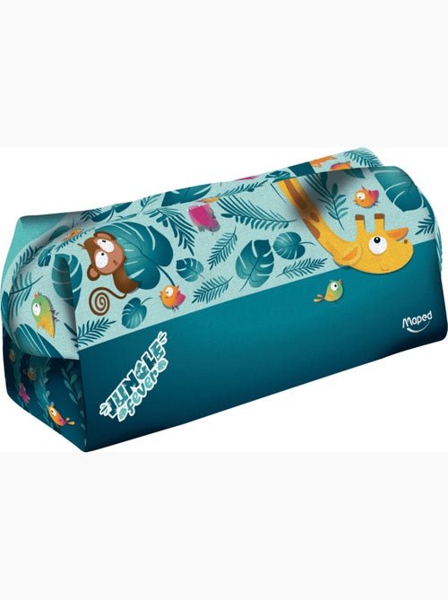 Trousse en tissu jungle fever 12 crayons - Kiabi